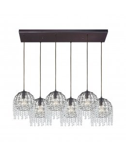 Elk  15303-6RC Yardley 1530 Crystals Linear Pendant 6 Light 